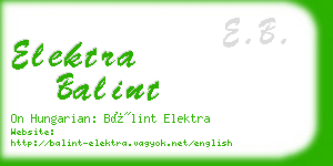 elektra balint business card